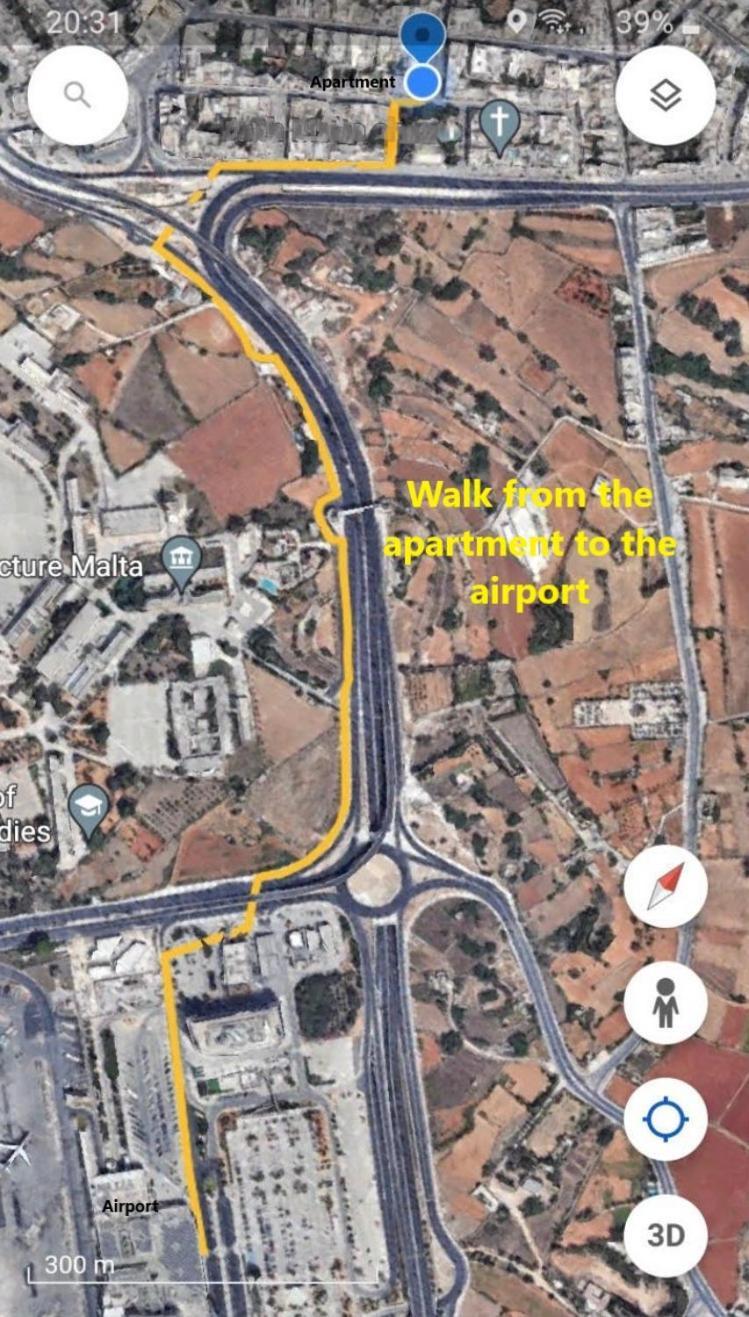Private One Bedroom Apartment Close To Airport In Luqa Exterior foto